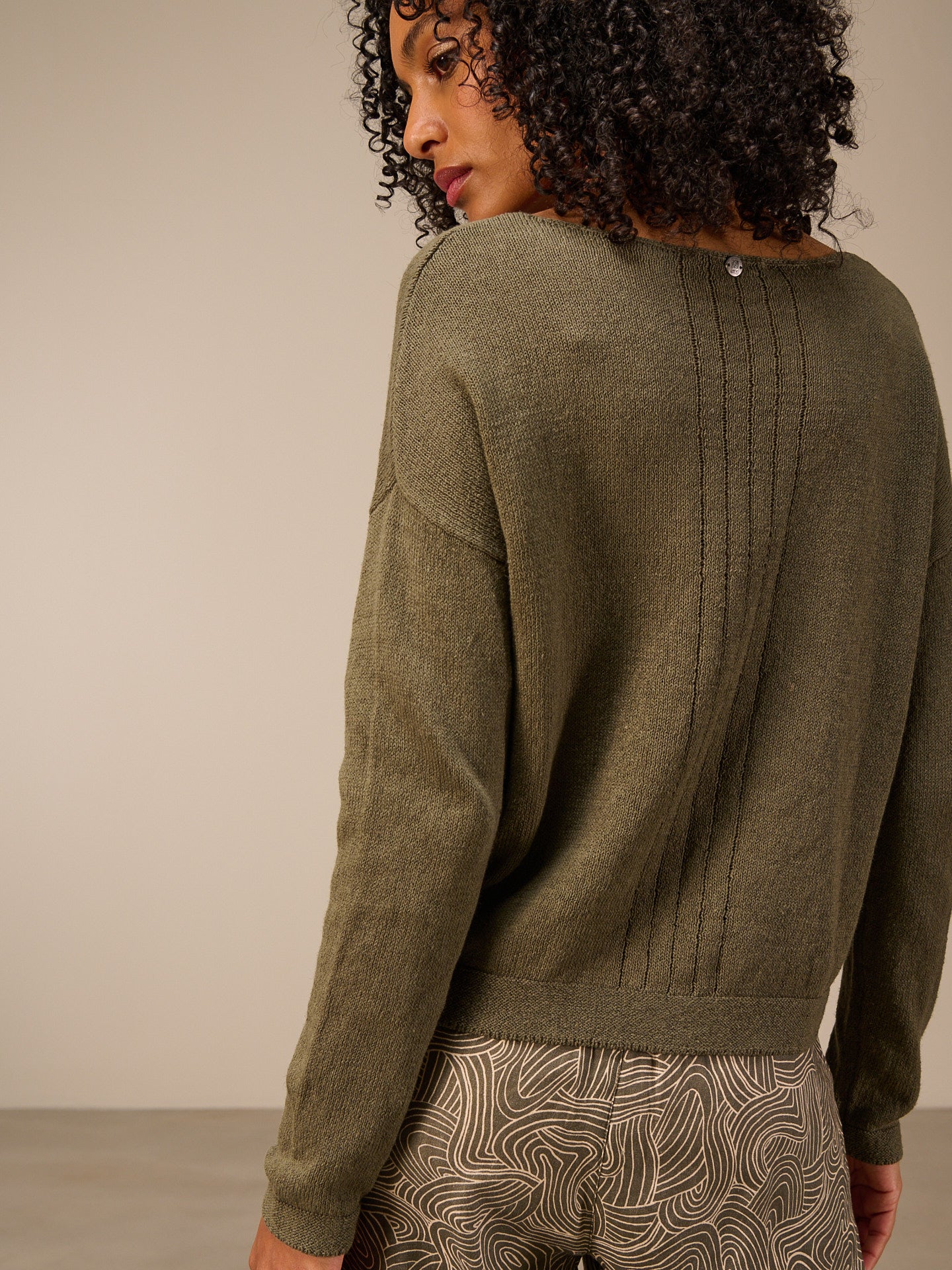Maglione in maglia misto lino