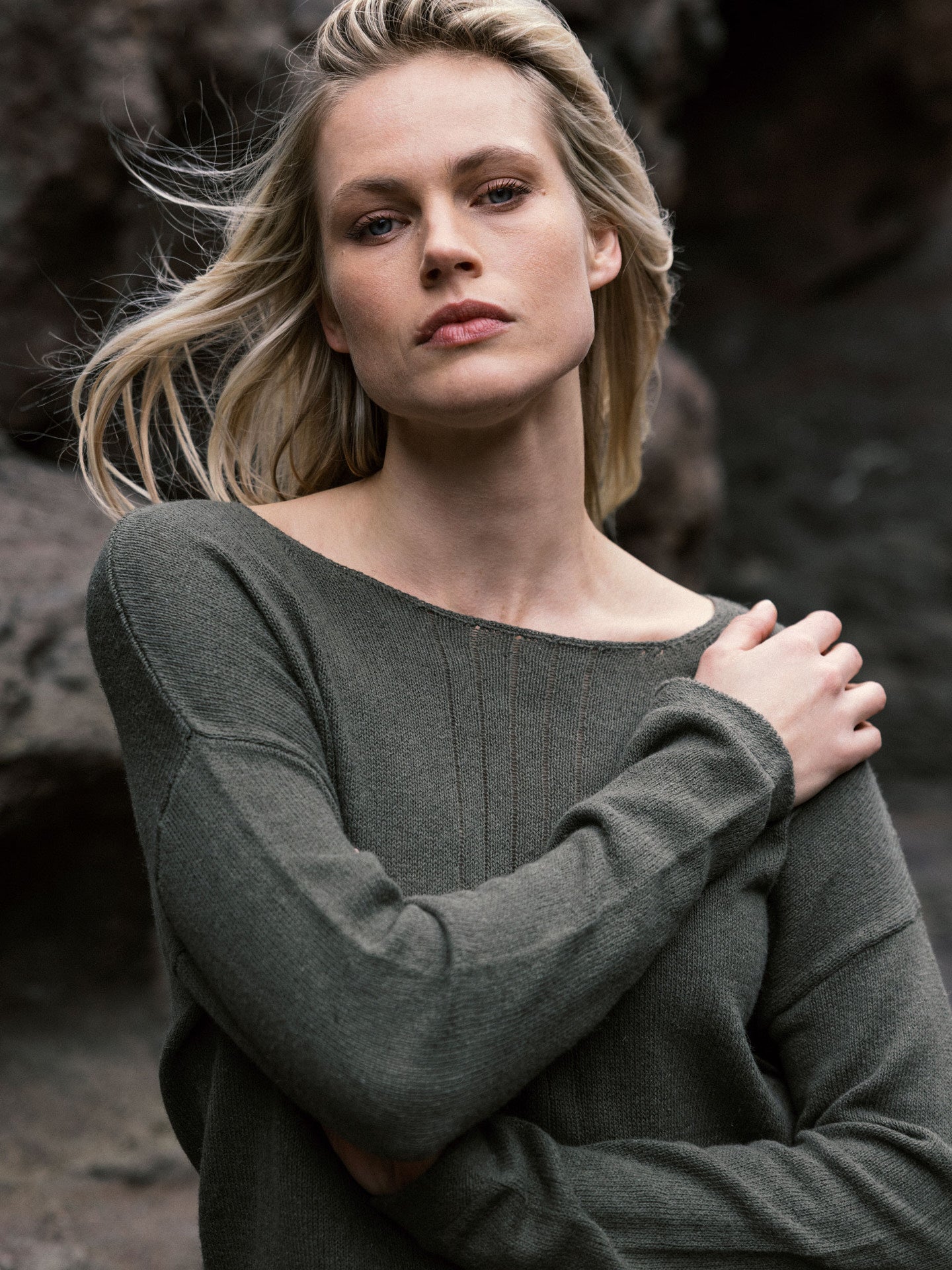 Maglione in maglia misto lino