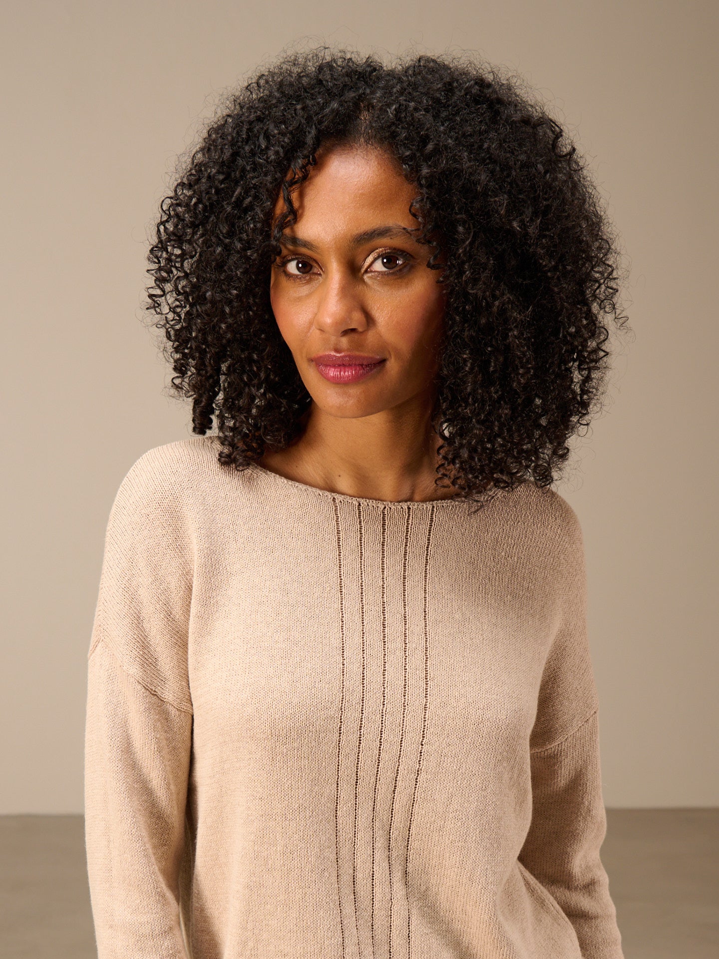 Maglione in maglia misto lino