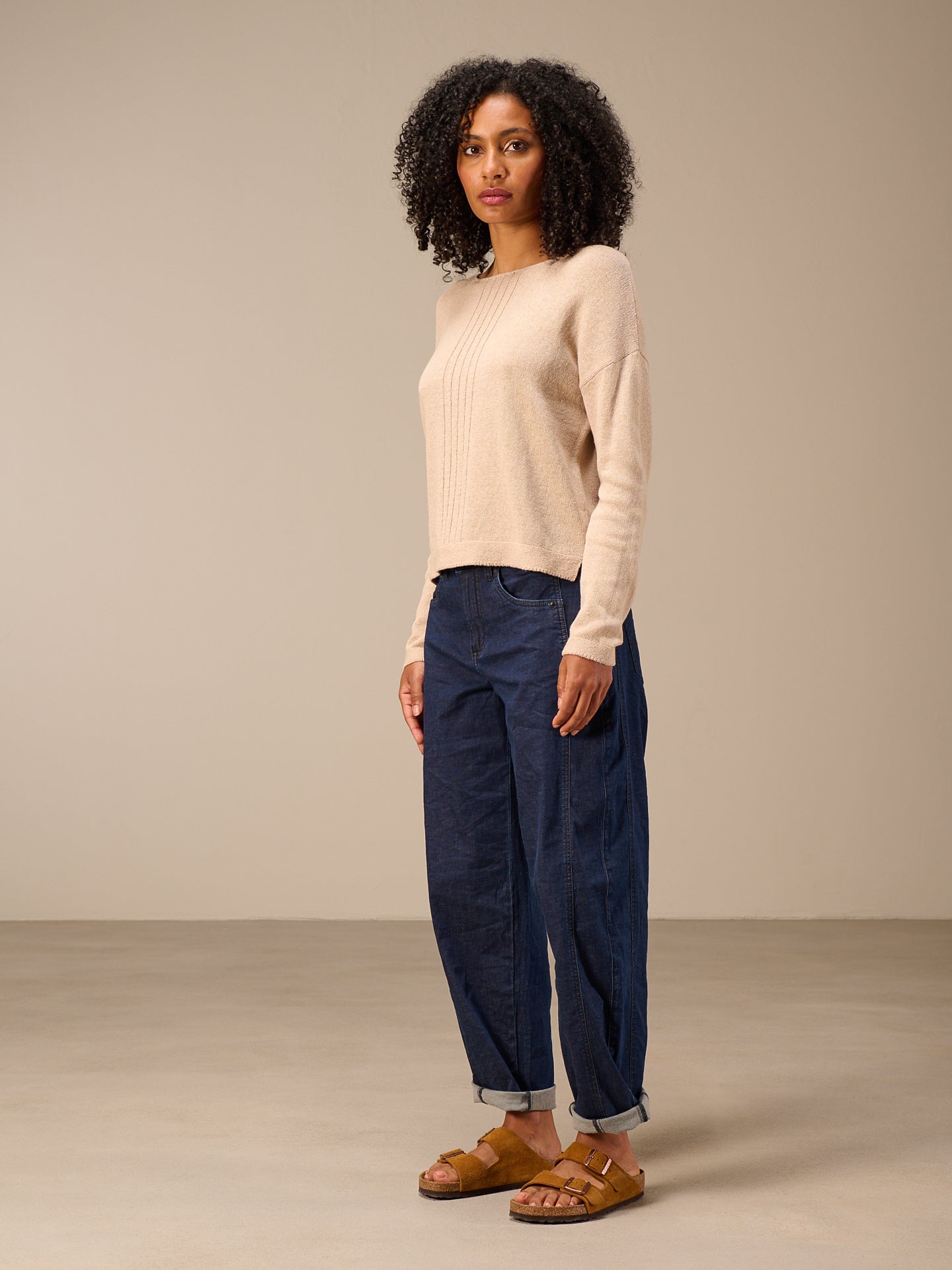 Maglione in maglia misto lino