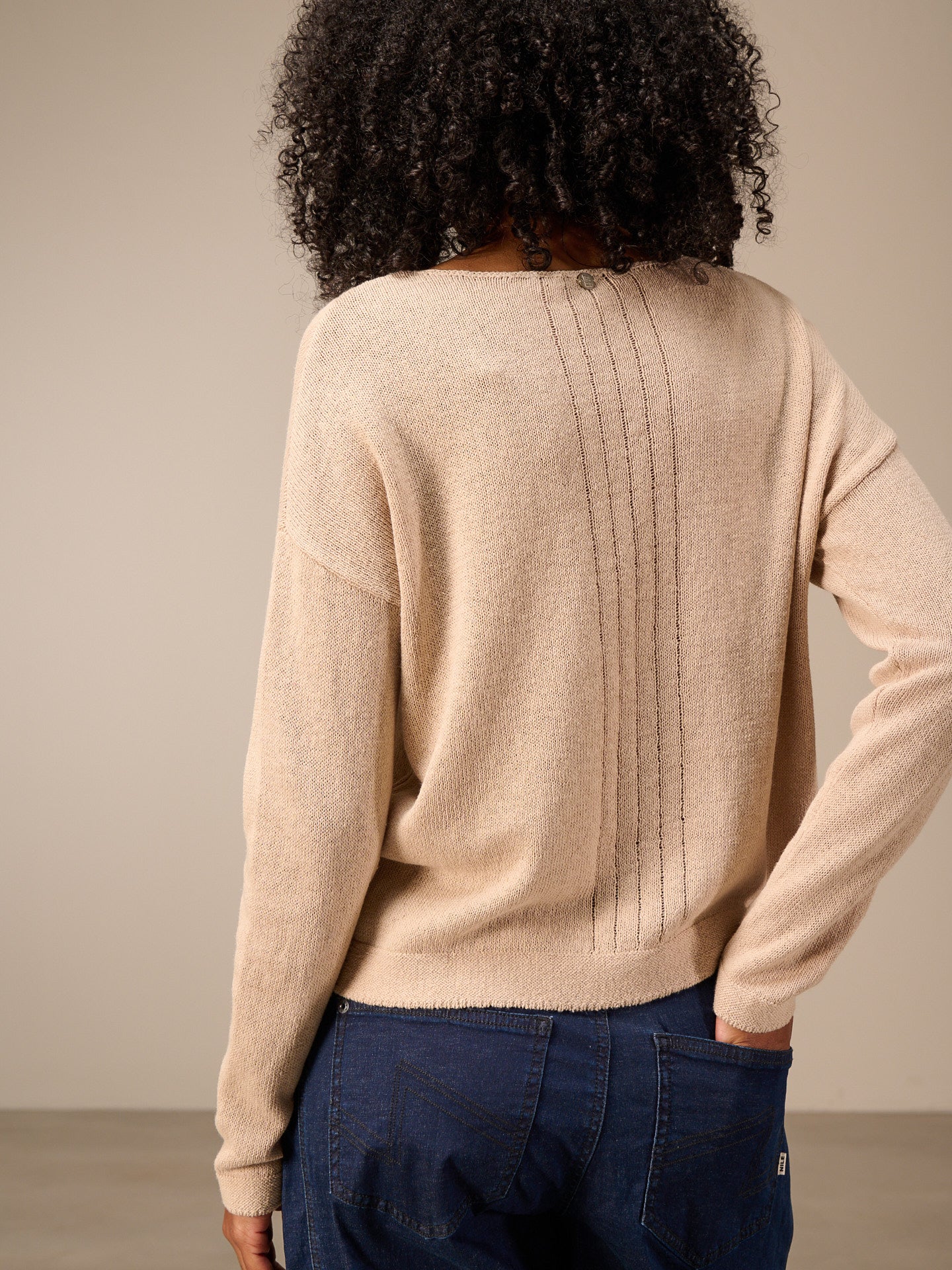 Maglione in maglia misto lino