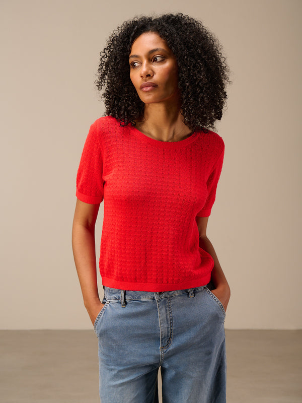 Knitted sweater with pattern