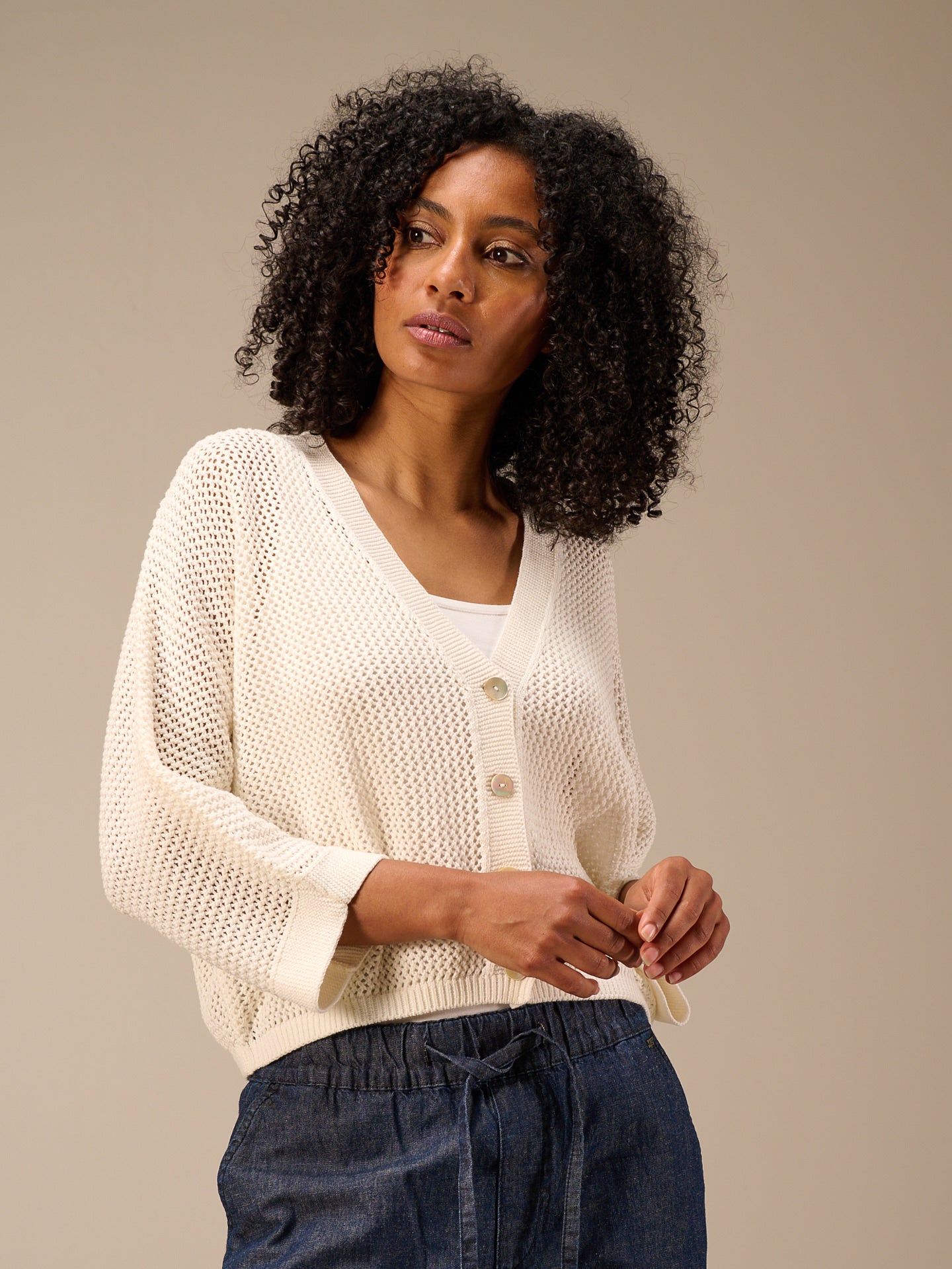 Strickjacke mit Knopfverschluss