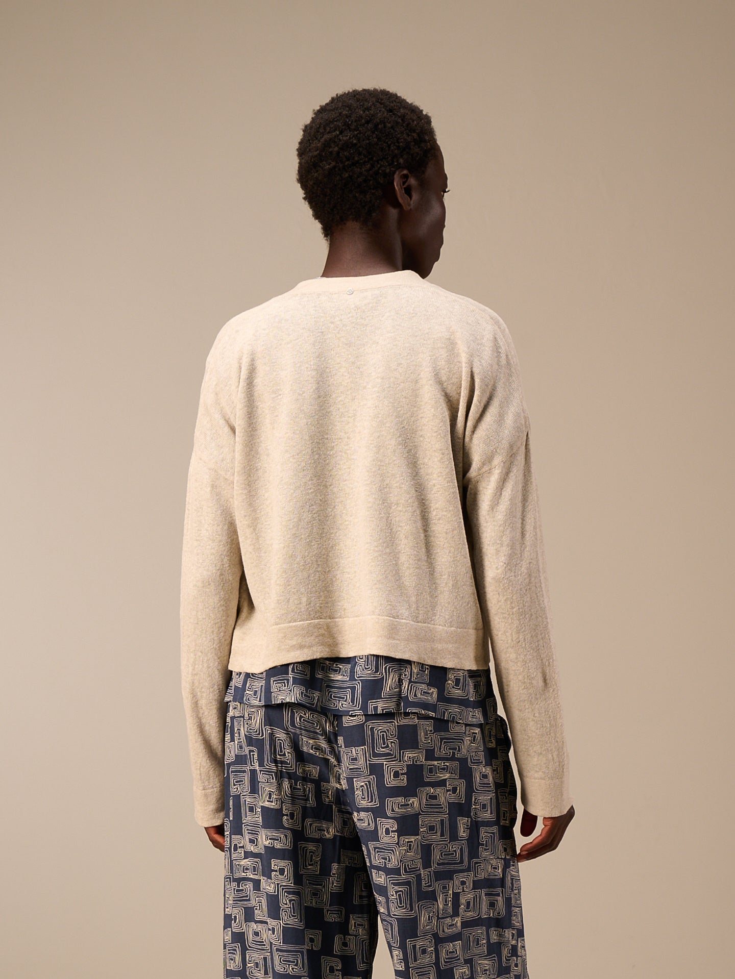 Strickjacke mit Leinen