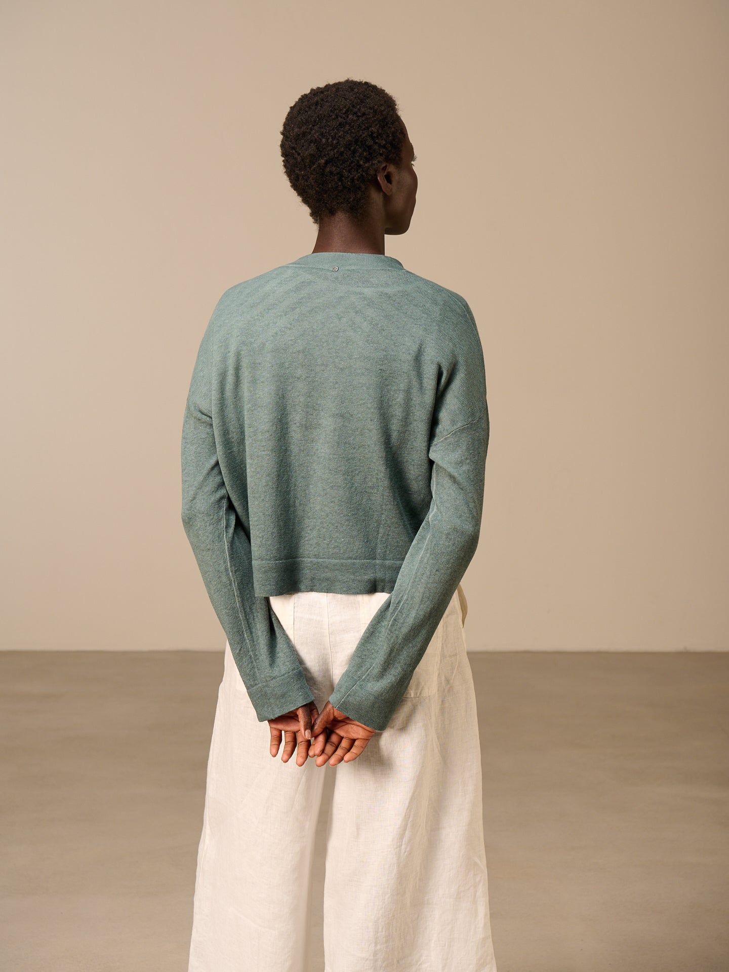 Strickjacke mit Leinen