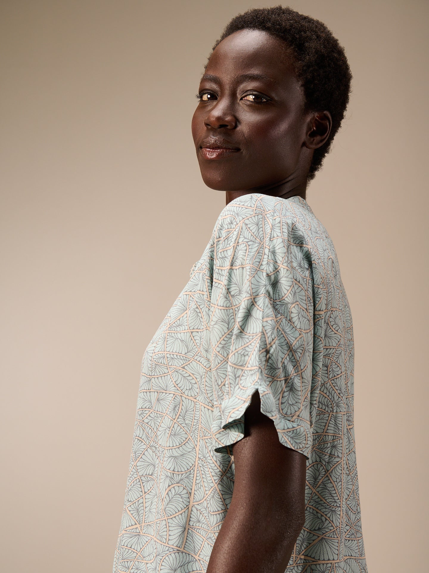 Bluse mit Stehkragen