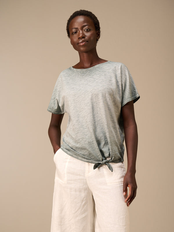 T-shirt à manches coupées raccourcies