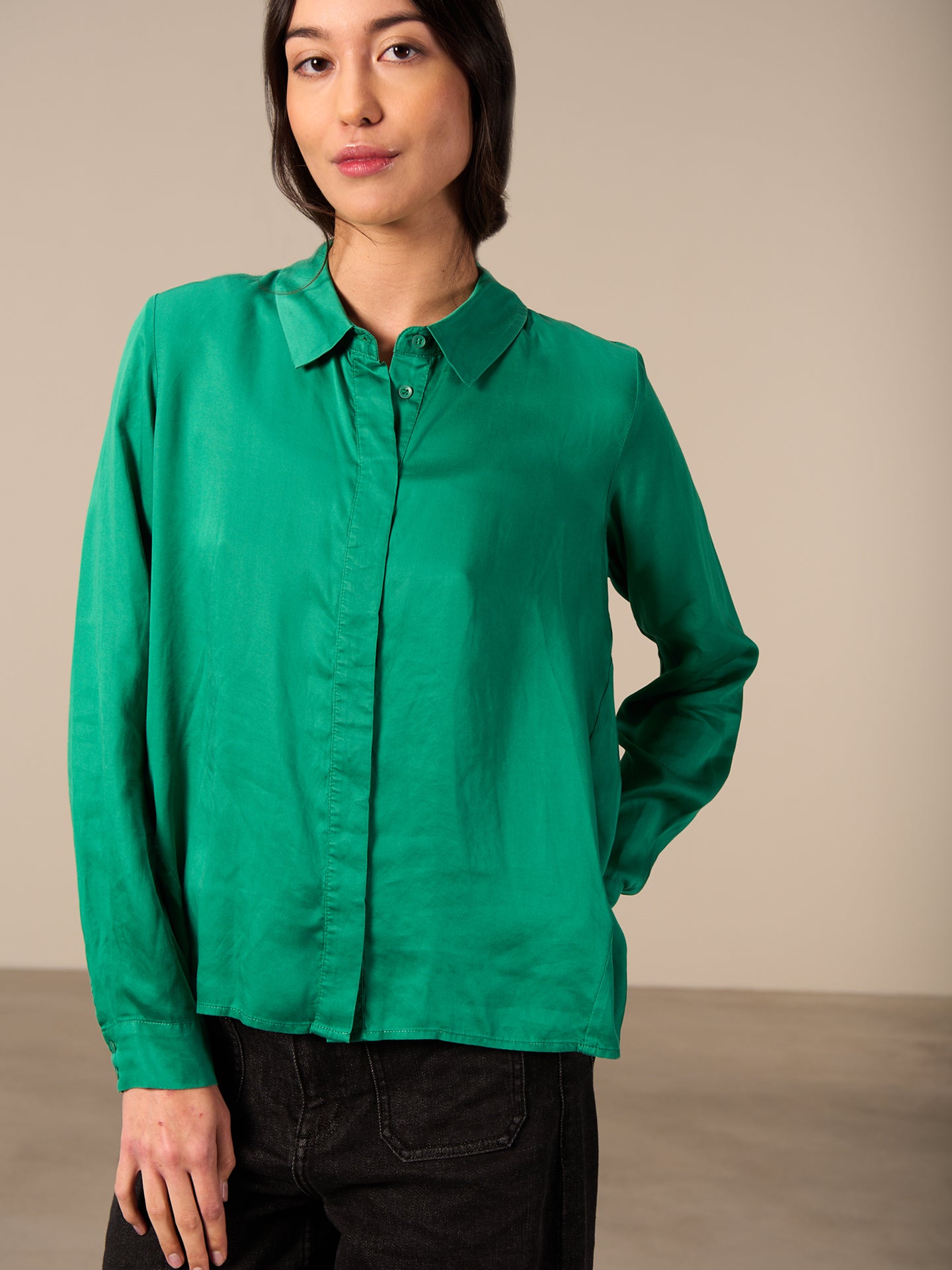 Satinbluse