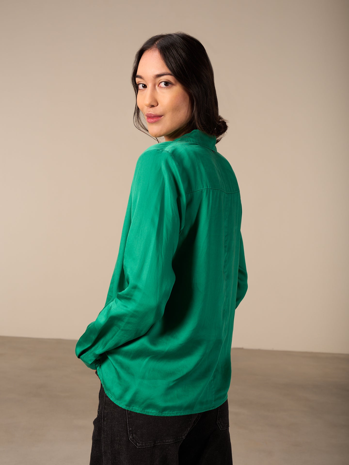 Satinbluse