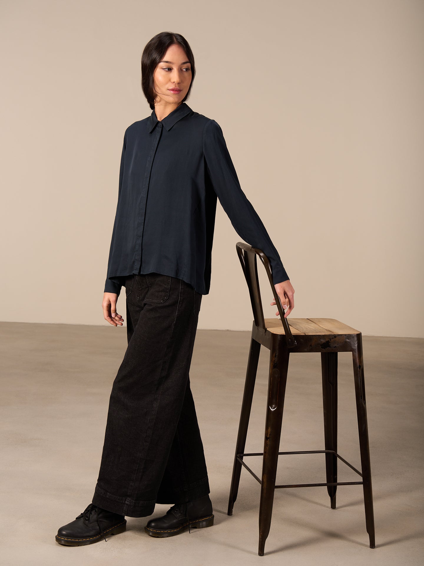Satinbluse