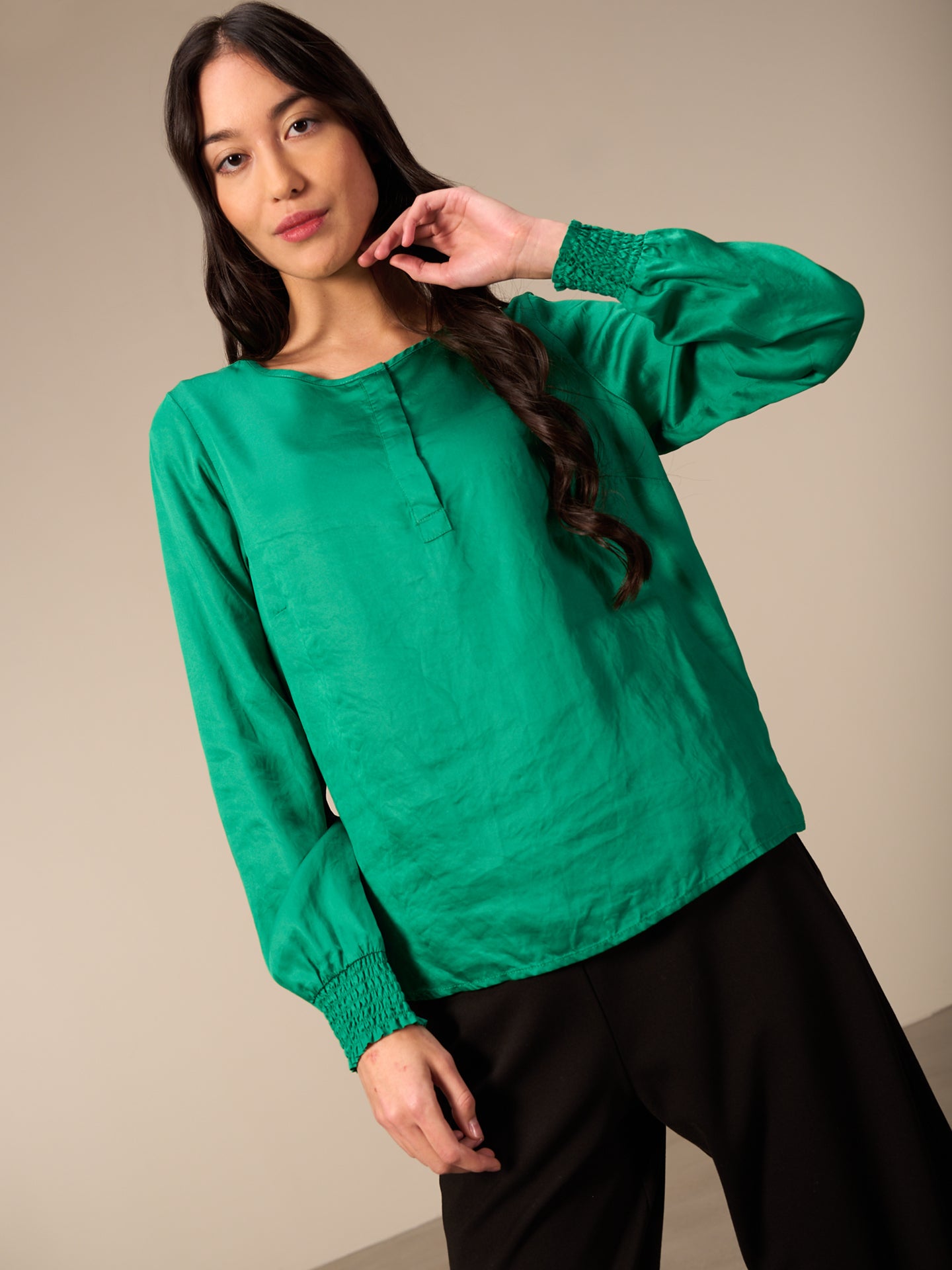Satinbluse