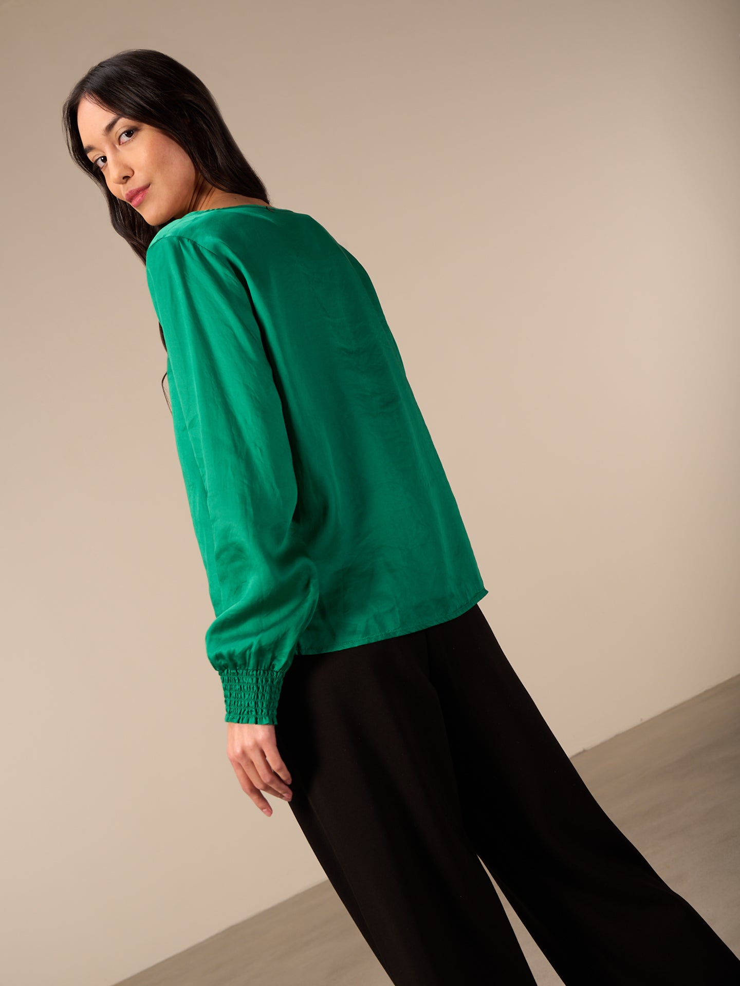 Satinbluse