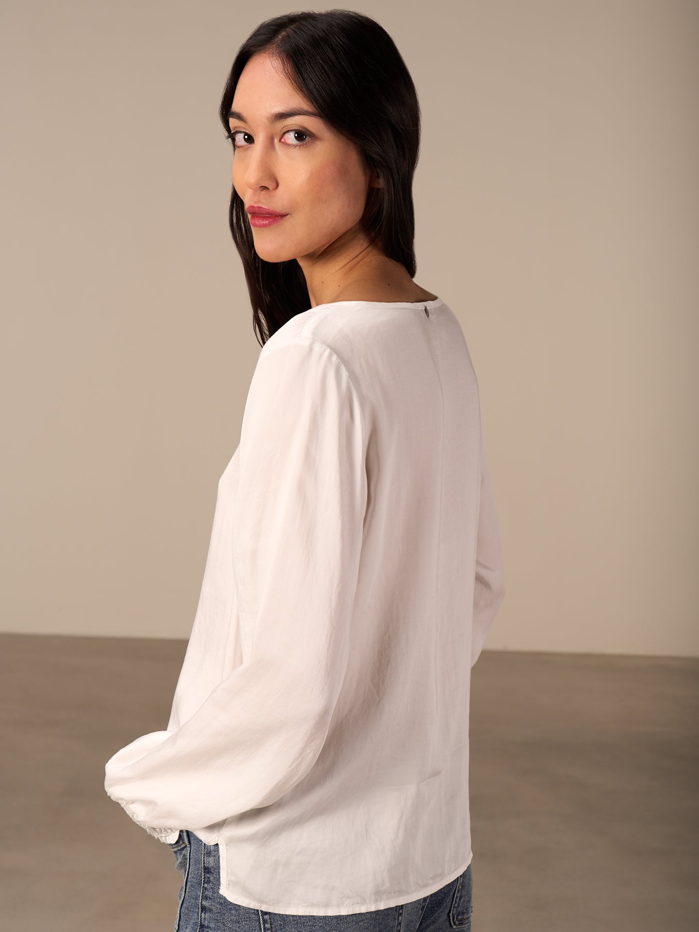 Satinbluse