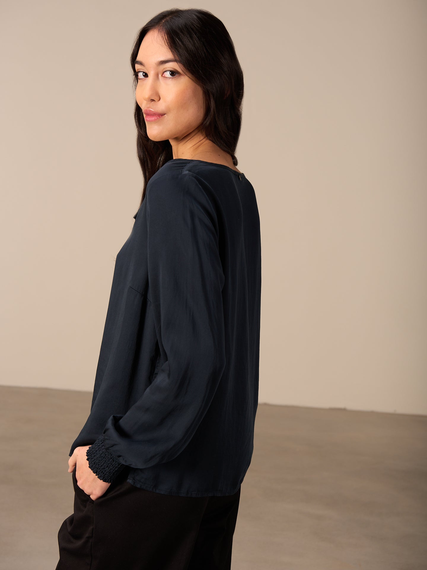 Satinbluse