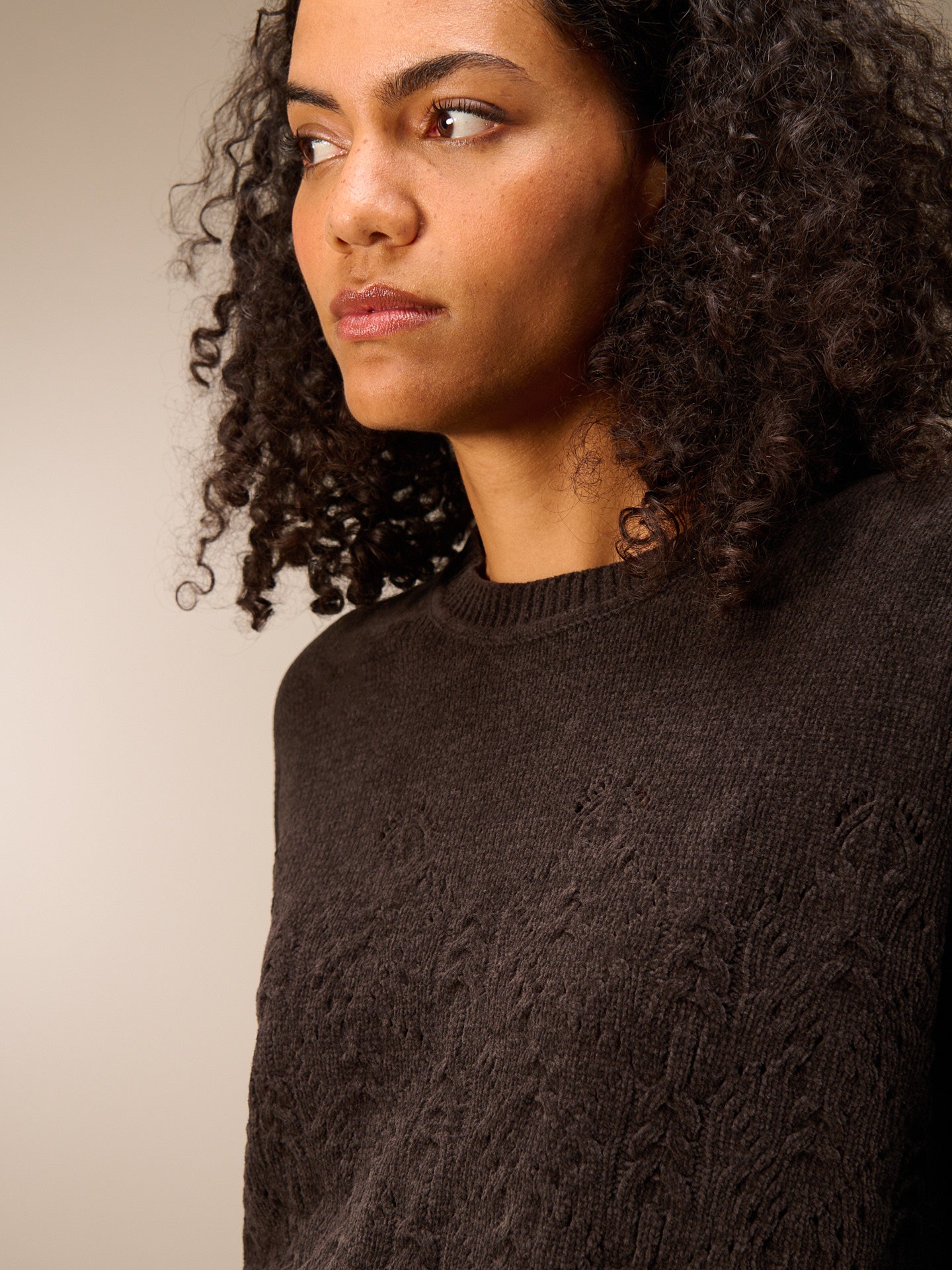 Knitted sweater with pattern