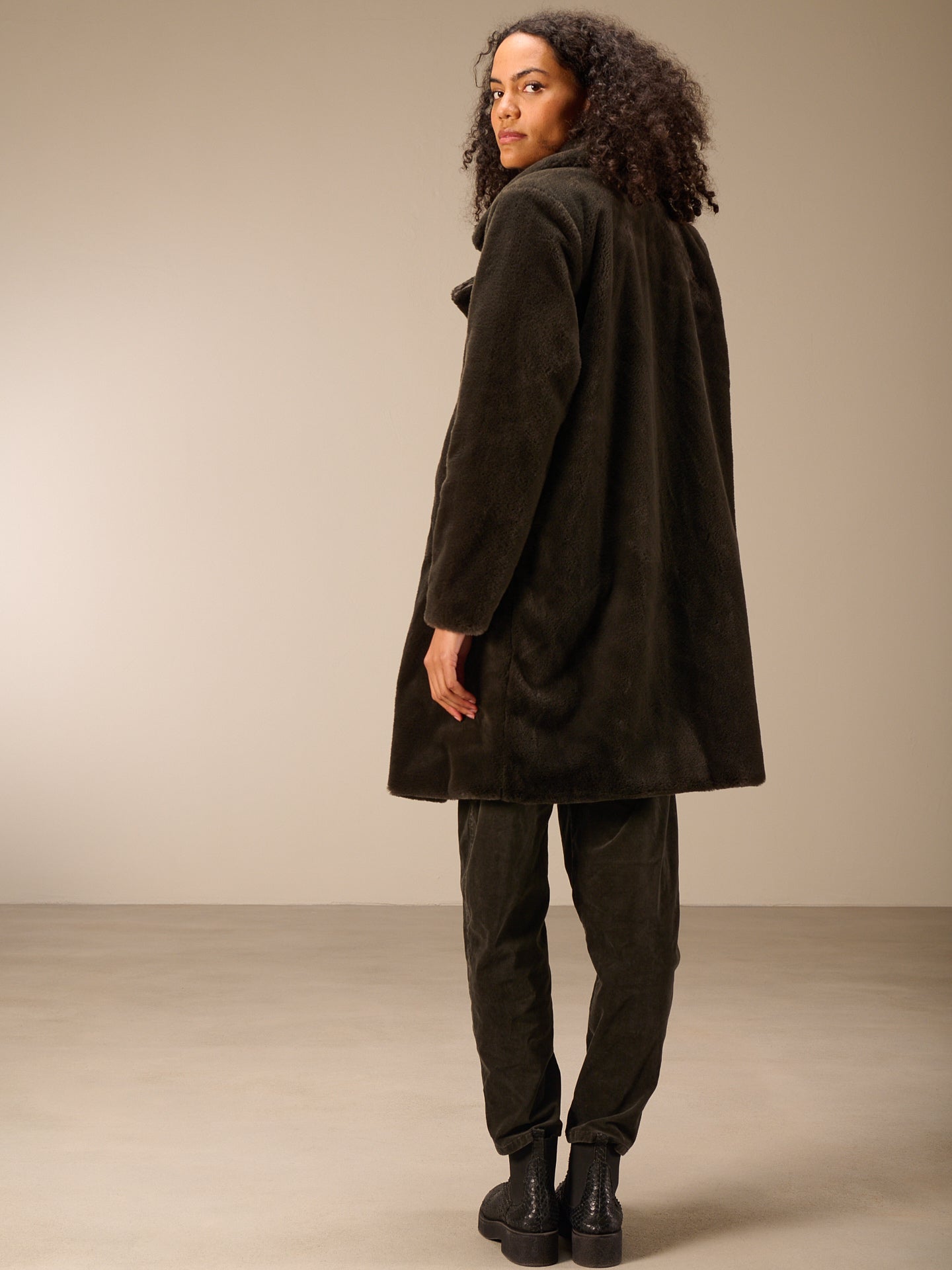 Cappotto in pelliccia sintetica