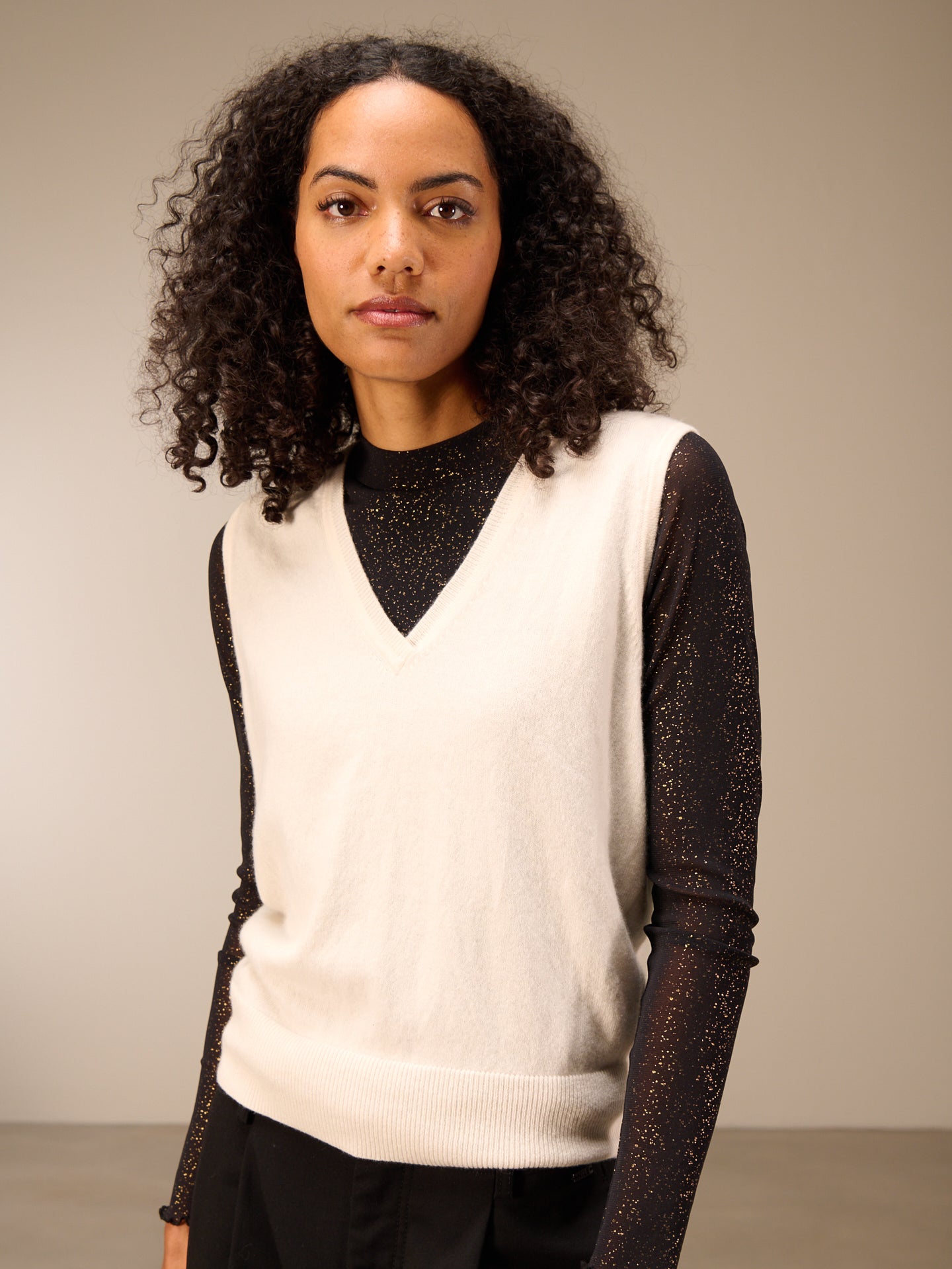 Smanicato in misto cachemire