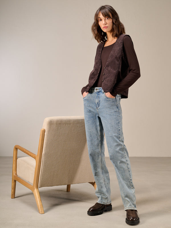 Straight-leg jeans