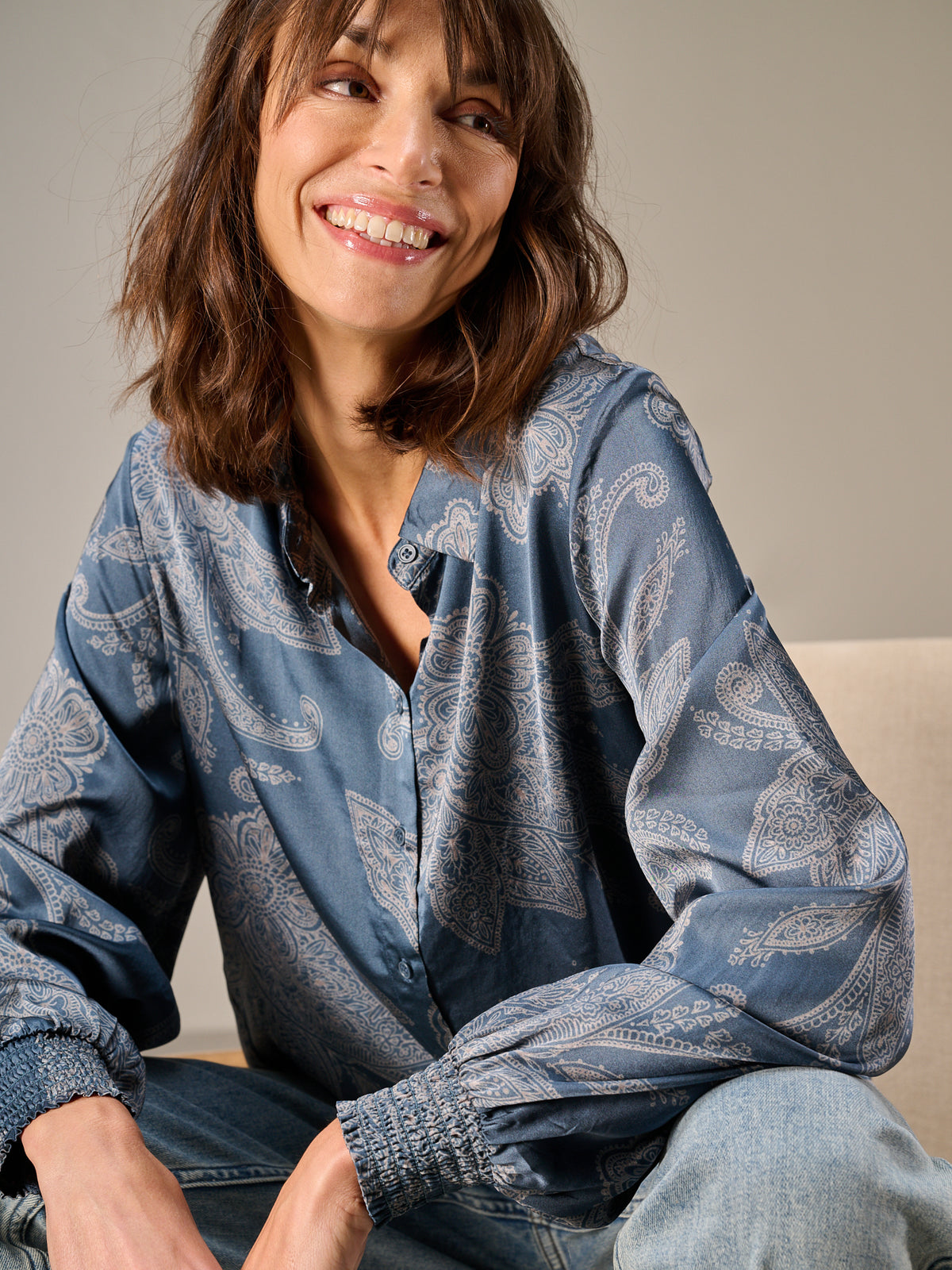 Bluse mit Druck