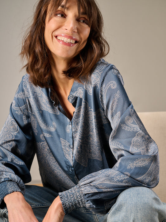 Bluse mit Druck