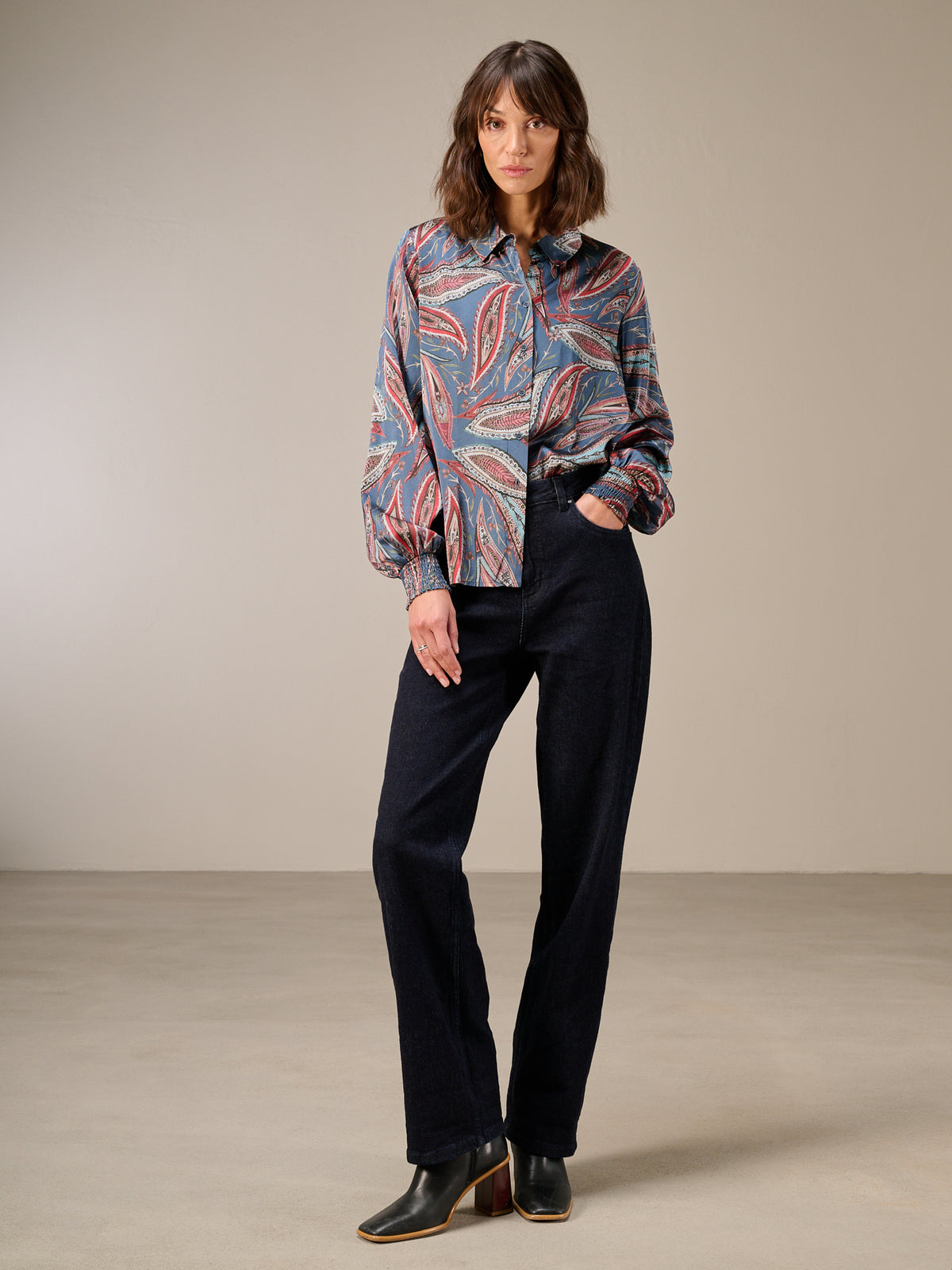 Bluse mit Druck