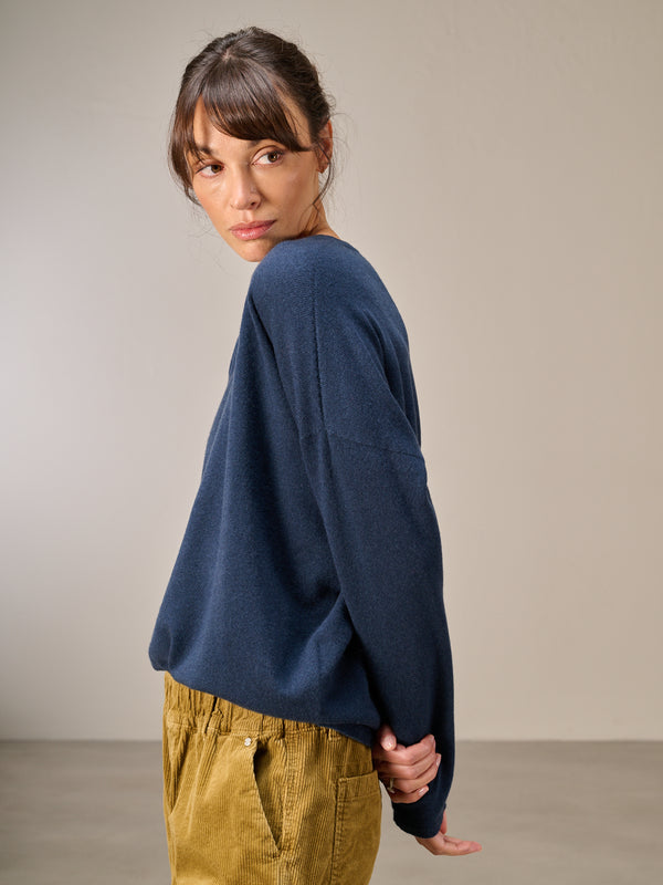 Strickpullover mit Kaschmir