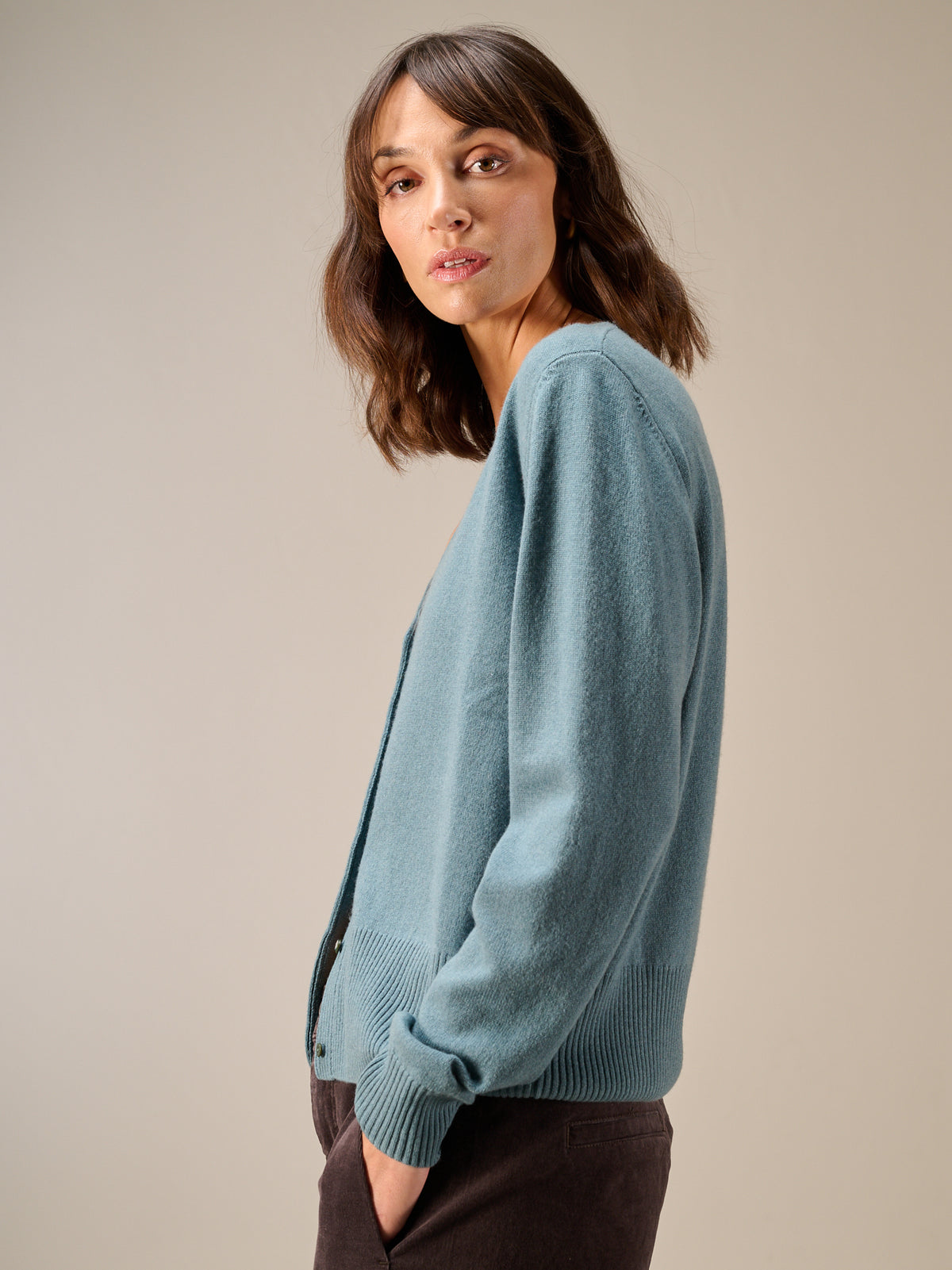 Strickjacke mit Kaschmir