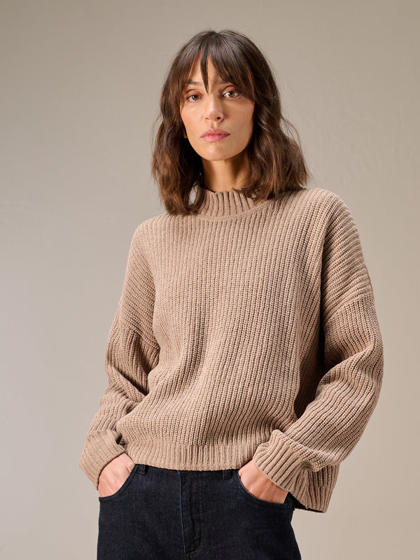 Pullover mit Stehkragen
