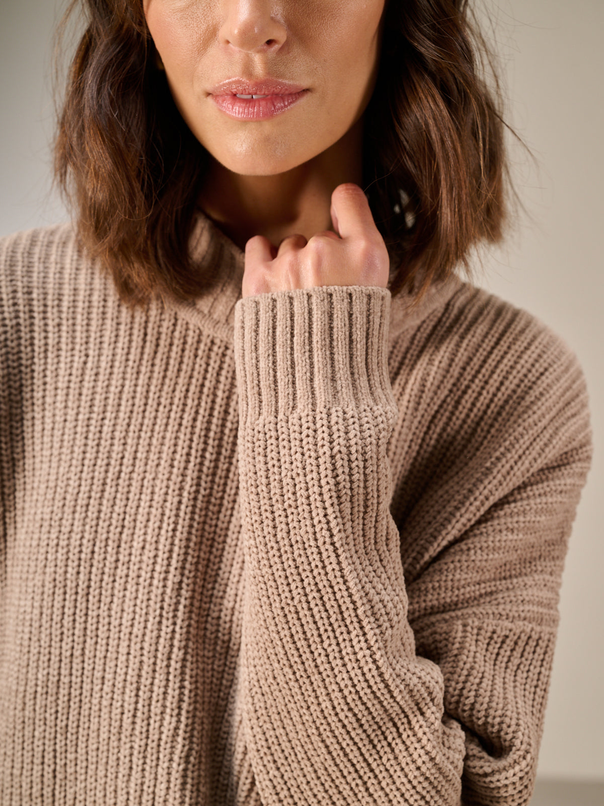 Pullover mit Stehkragen
