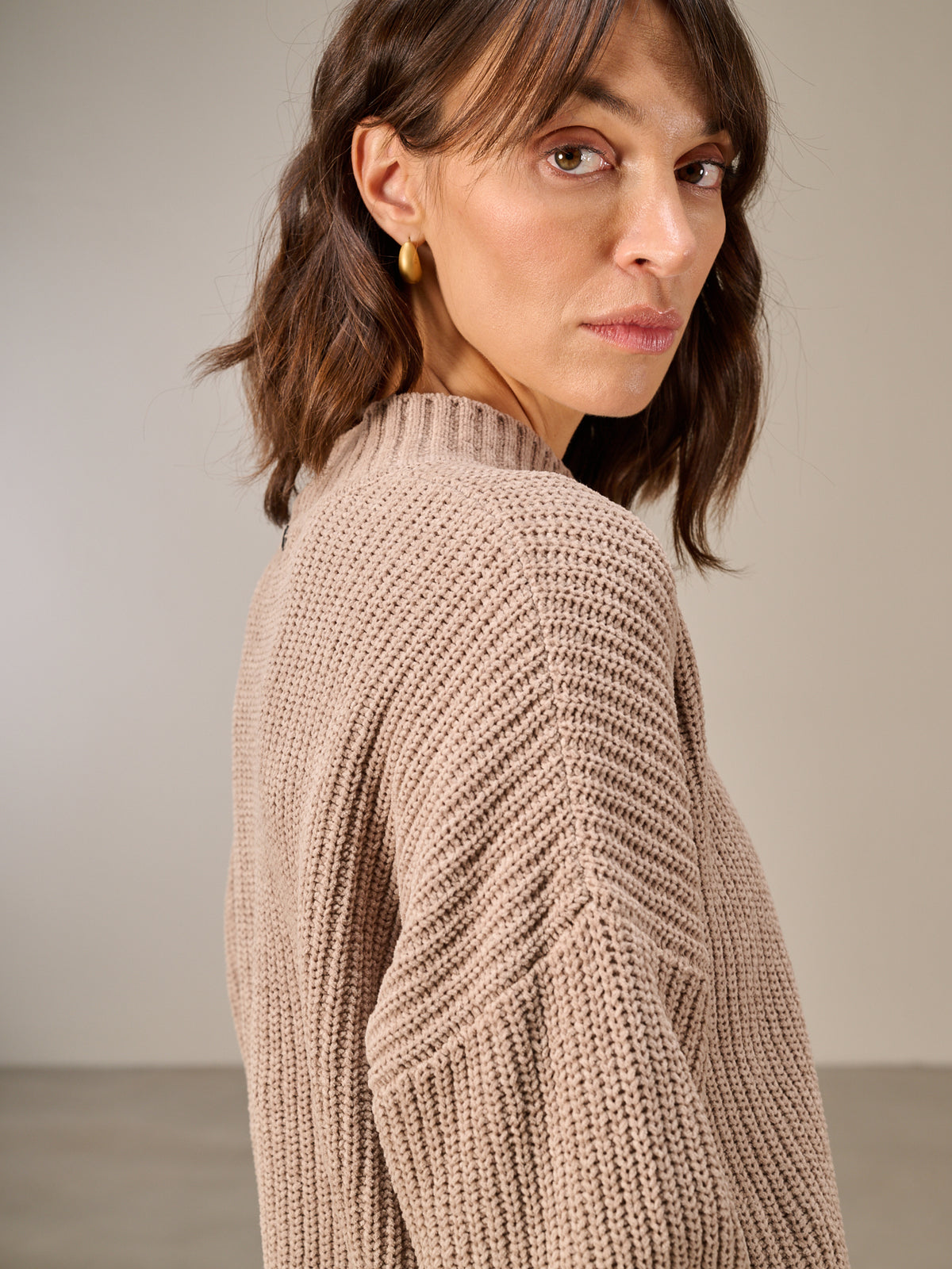Pullover mit Stehkragen