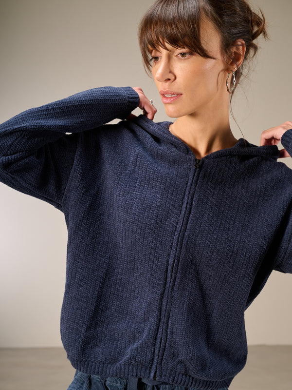 Strickjacke mit Reissverschluss