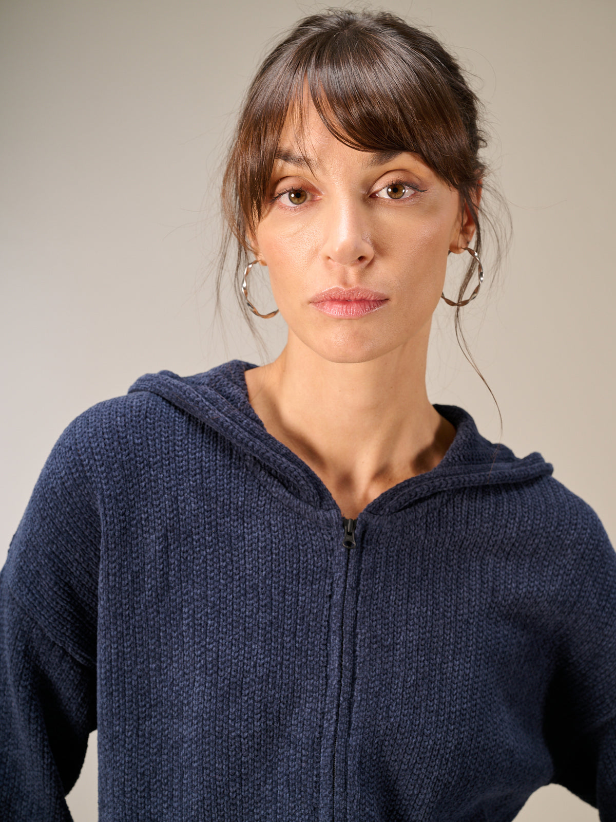 Strickjacke mit Reissverschluss