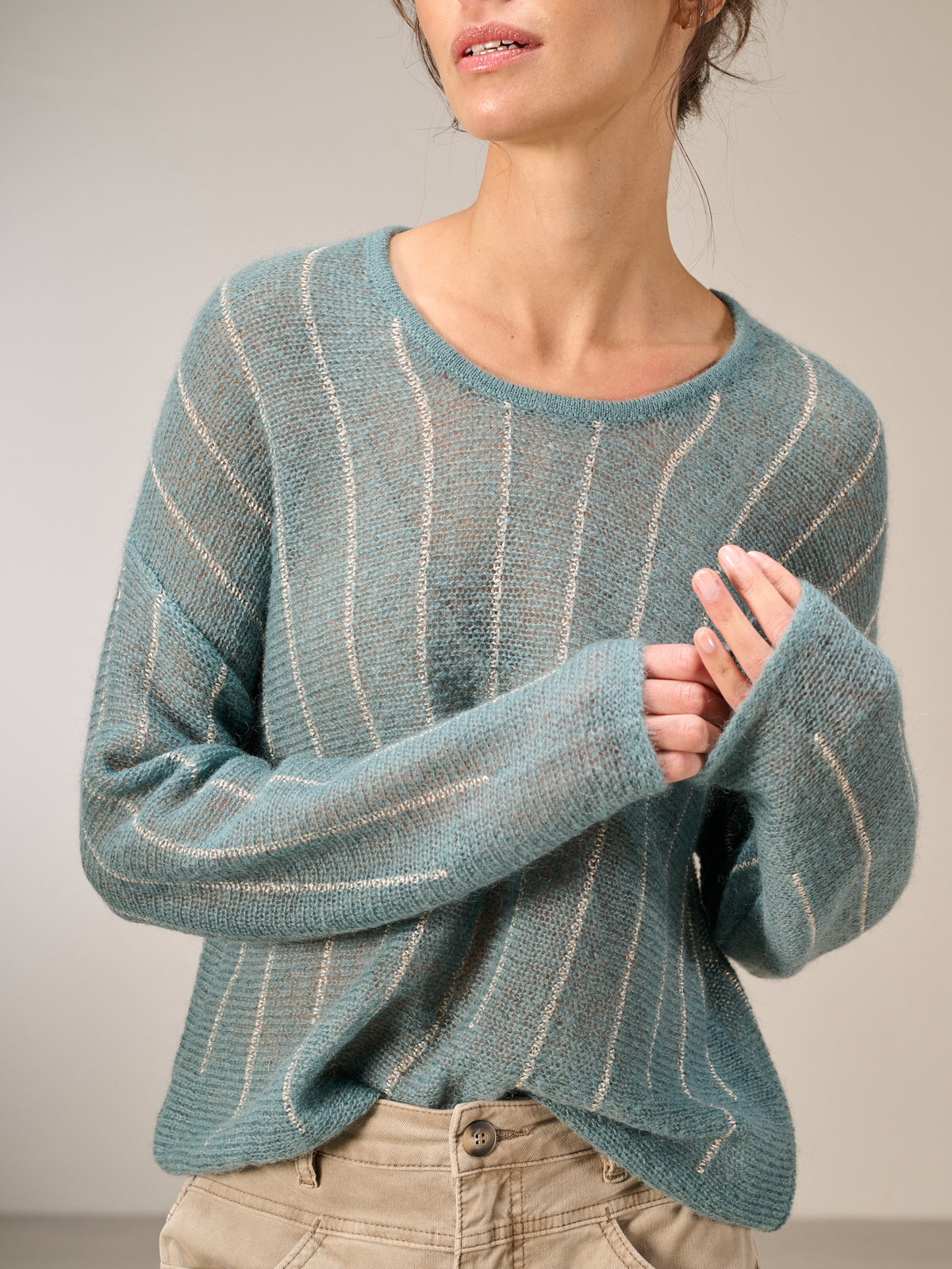 Strickpullover mit Wolle