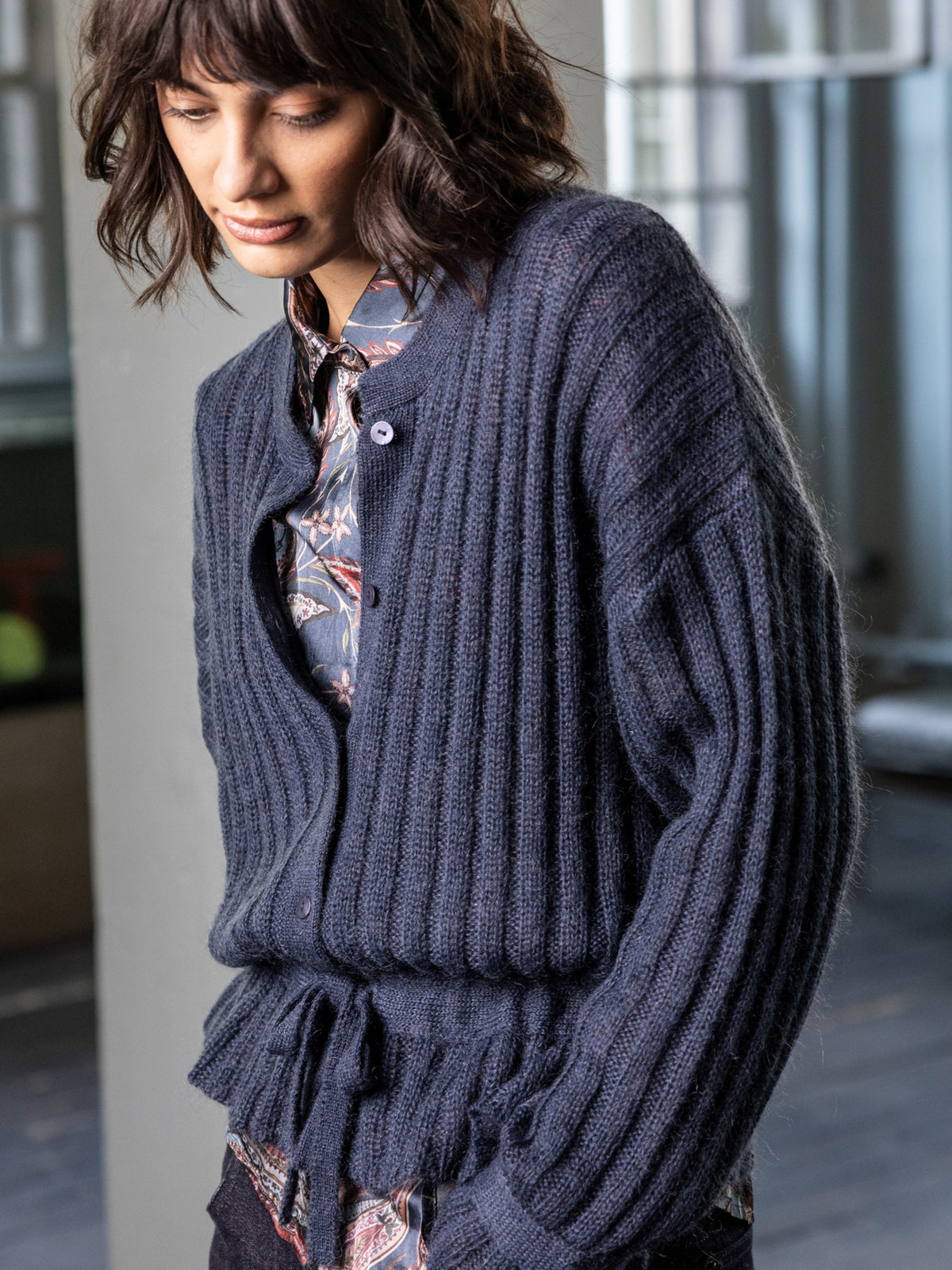 Strickjacke  mit Wolle